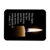 John 1:5 Het licht schijnt in de duisternis Magneet (Horizontaal)