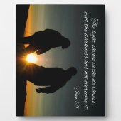 John 1:5 Het licht schijnt in het donker en Fotoplaat (Voorkant)