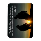 John 1:5 Het licht schijnt in het donker Magneet (Verticaal)