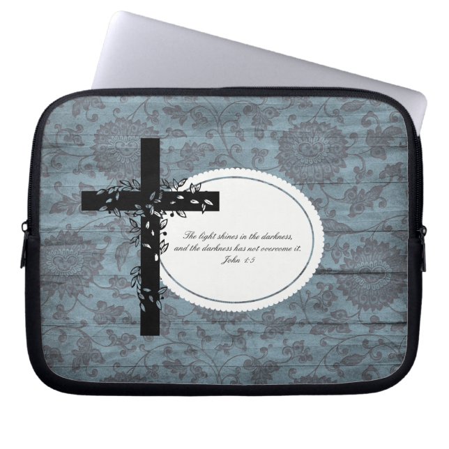John 1:5 Laptop of Netbook Carrier-Sleeve Laptop Sleeve (Voorkant)