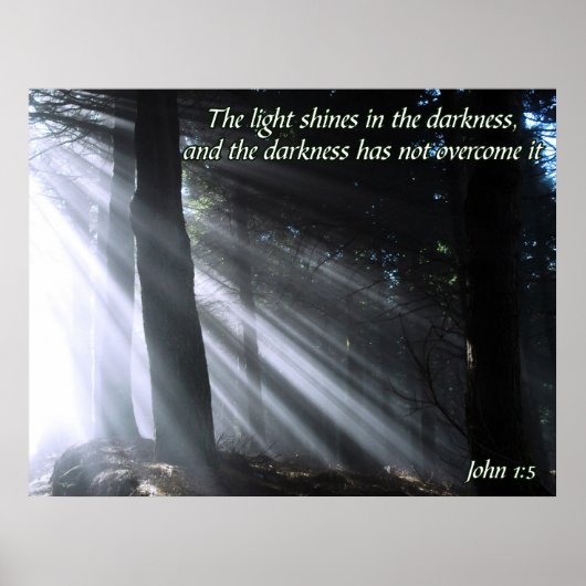 John 1:5 poster (Voorkant)