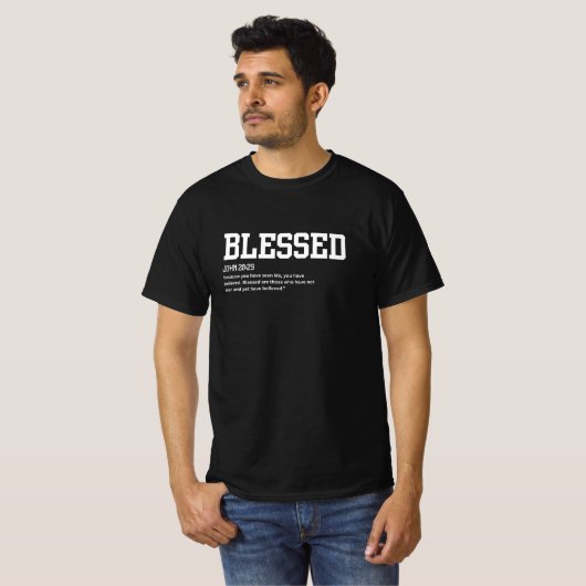 John 20:29 Heren T-Shirt (Voorkant volledig)