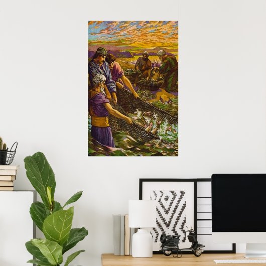 John 21:1-14 The Catch of 153 Fish poster (Thuiskantoor)