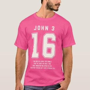John 316 Bijbelvers Team Sport Jersey Christelijk T-shirt