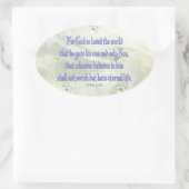 John 316 Dogwood Ovale Sticker (Tas)