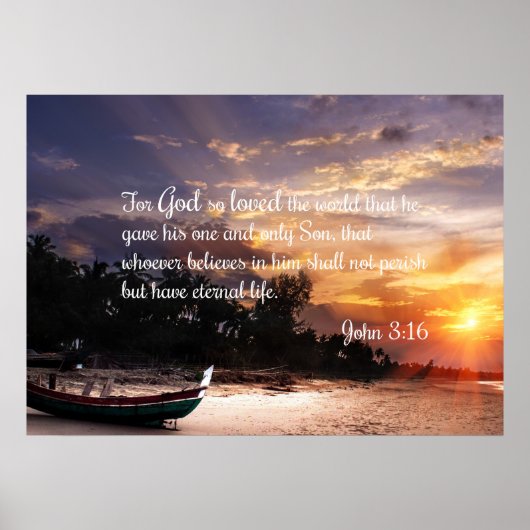 John 3:16 #1 NIV - Kunst van de Christelijke Muur Poster (Voorkant)
