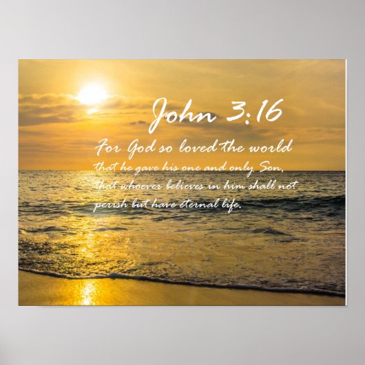 John 3:16 #2 NIV - Kunst van de Christelijke Muur Poster (Voorkant)