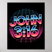 John 3_16 80s Retro Christian Faith Design Poster (Voorkant)
