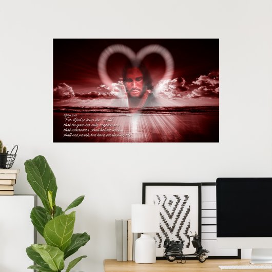 John 3:16 Afdrukken Poster (Thuiskantoor)