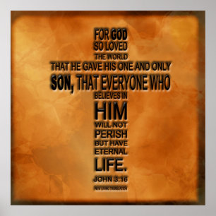 John 3:16 Afdrukken Poster