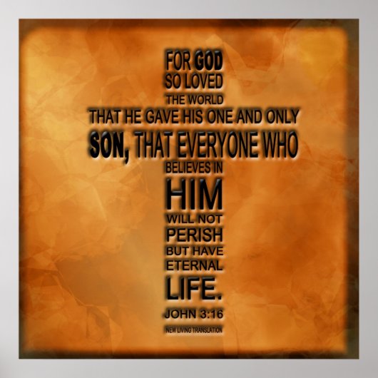 John 3:16 Afdrukken Poster (Voorkant)