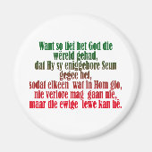 John 3:16 Afrikaans Magneet (Voorkant)