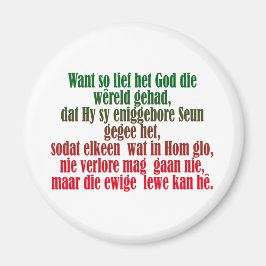 John 3:16 Afrikaans Magneet