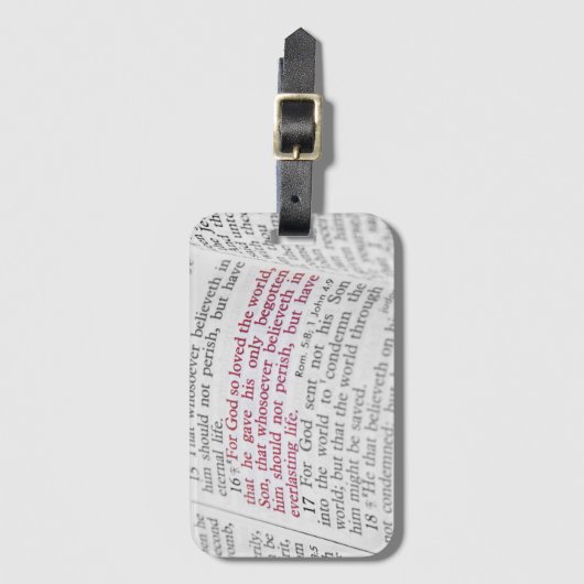 John 3:16 bagagelabel (Voorkant (verticaal))