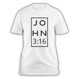 John 3:16 Bekende Bijbelcitaat Heren T-shirt