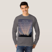 John 3:16 Bible Verse Men's Long Sleeve Tee Shirt (Voorkant volledig)