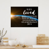 John 3:16 Bijbel Verse Christelijk Poster (Keuken)