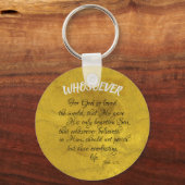 John 3.16 Bijbel Verse met Wiens Sleutelhanger (Voorkant)