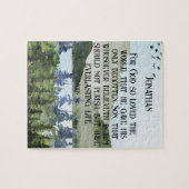 John 3 16 Bijbel Verse Natuur Christelijke Gift Na Legpuzzel (Horizontaal)