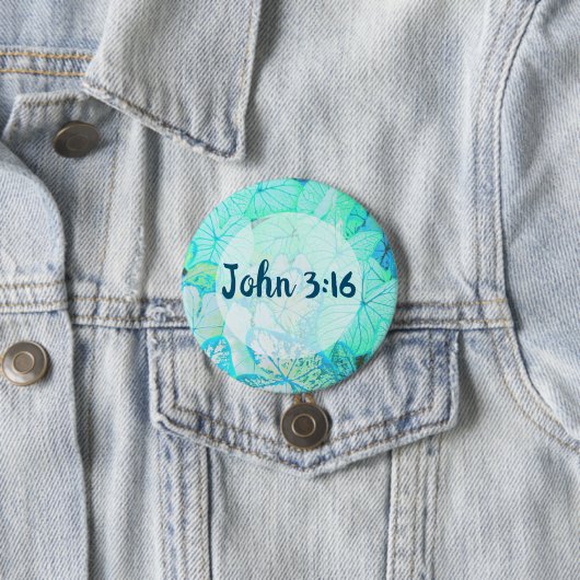 John 3:16 Bijbel Verse Pin Button (In situ)