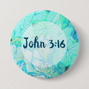 John 3:16 Bijbel Verse Pin Button