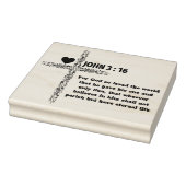 John 3:16 Bijbel Verse Rubber Stamp Rubberstempel (Stempel)