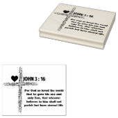 John 3:16 Bijbel Verse Rubber Stamp Rubberstempel (Gestempeld)