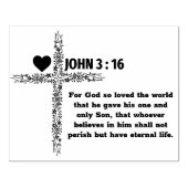 John 3:16 Bijbel Verse Rubber Stamp Rubberstempel (Afrduk)