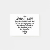 John 3:16 Bijbel volledig verse hart Post-it® Notes (Voorkant)