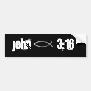 John 3:16 Bijbelcitaat past het aan Bumpersticker