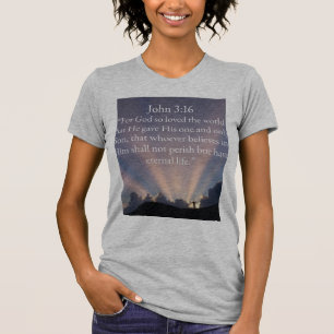 John 3:16 Bijbeltekst Dames T-shirt