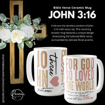 John 3:16 Bijbeltekst Keramische Mok