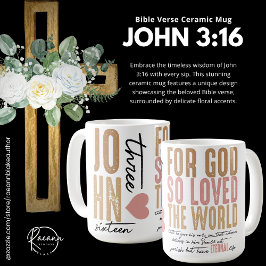 John 3:16 Bijbeltekst Keramische Mok