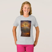 John 3:16 Bijbeltekst Meisjes T-shirt (Voorkant volledig)