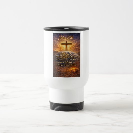 John 3:16 Bijbeltekst Reis Mok (Center)
