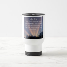 John 3:16 Bijbeltekst Reizen Koffiebeker Reisbeker