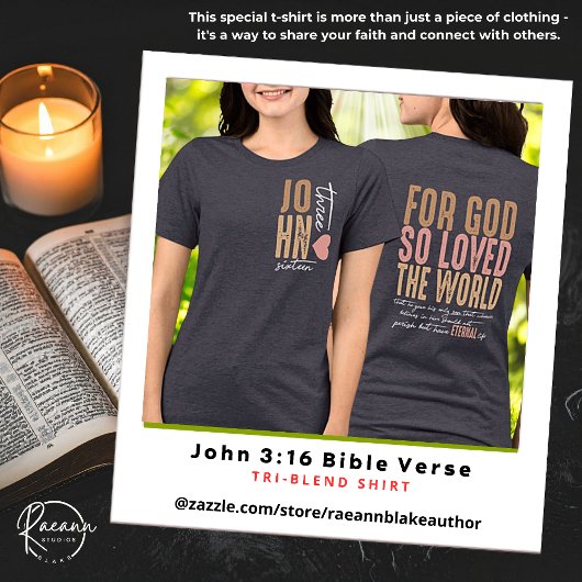 John 3:16 Bijbeltekst Tri-Blend T-shirt