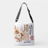 John 3:16 Bijbeltekst Witte Boodschappentas Crossbody Tas (Voorkant)