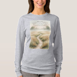 John 3:16 Bijbelvers Dames T-shirt met lange mouwe