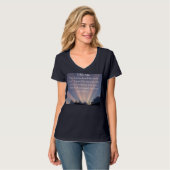 John 3:16 Bijbelvers Dames V-hals T-shirt (Voorkant volledig)