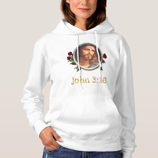 John 3:16 Bijbelvers Hoodie (Voorkant)