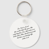 John 3:16 Bijbelverse (KJV) Sleutelhanger (Voorkant)