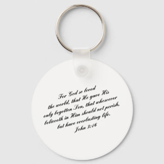 John 3:16 Bijbelverse (KJV) Sleutelhanger
