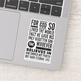 John 3:16 Bijbelverse vinylSticker Sticker
