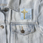 John 3:16 (blauw) vierkante button 5,1 cm (In situ)