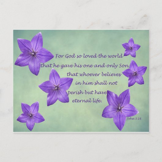 John 3:16 briefkaart (Voorkant)