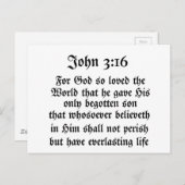 John 3:16 briefkaart (Voorkant / Achterkant)