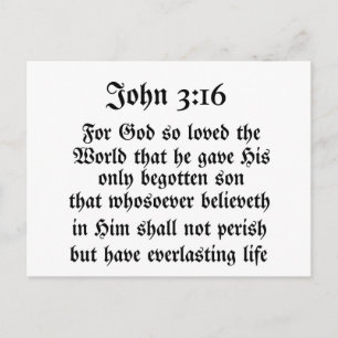 John 3:16 briefkaart