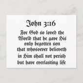 John 3:16 briefkaart (Voorkant)