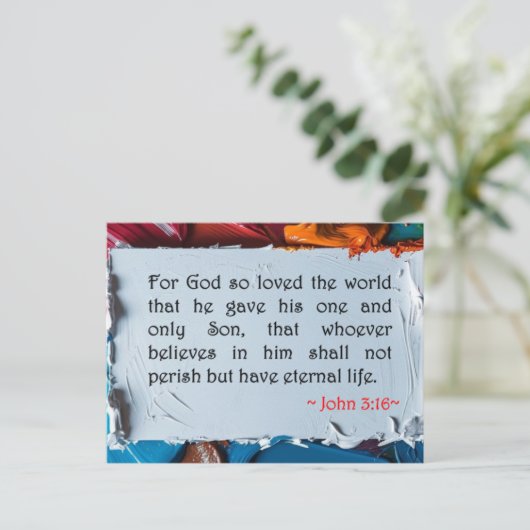 John 3:16 briefkaart (Staand voorkant)